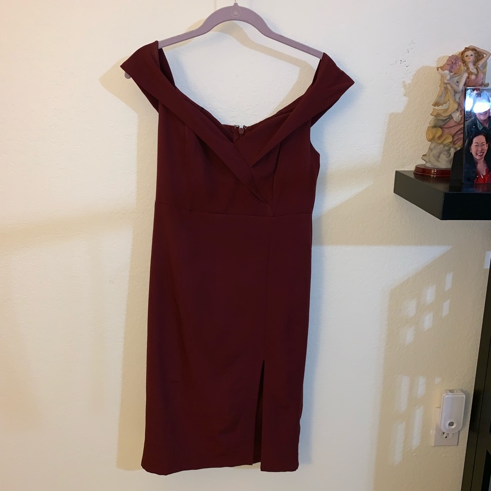 SOLD LULUS Off-the-Shoulder Bodycon Classic Dress - Picture 5 of 8